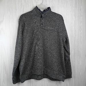 Eddie Bauer Radiator Fleece Men XXL Pullover T Snap Outdoor Sweatshirt dark gray